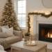 Cozy Christmas living room with simple, budget-friendly holiday decor for stress-free Christmas budgeting tips.