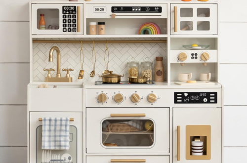 play kitchen for neutral playroom