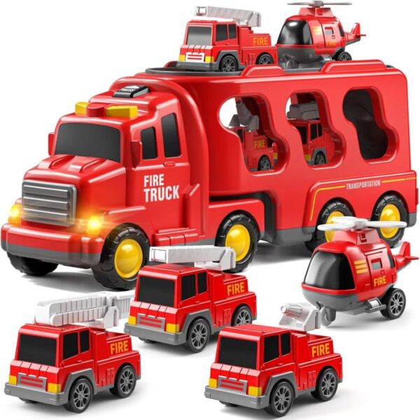 Red fire truck toy. The perfect toddler gift for Valentine's Day 