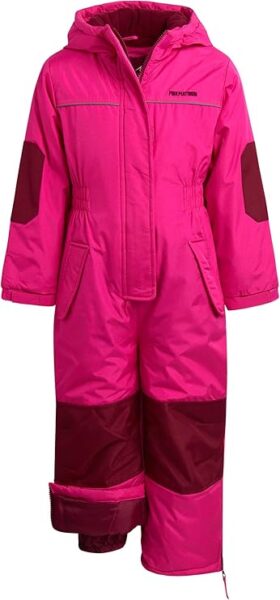 Bright Pink snowsuit optimized for playing in the winter snow.
