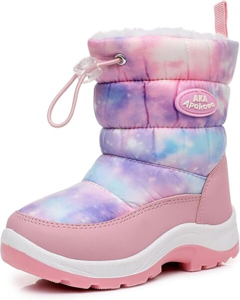Pink winter snow boots perfect for keeping little feet warm