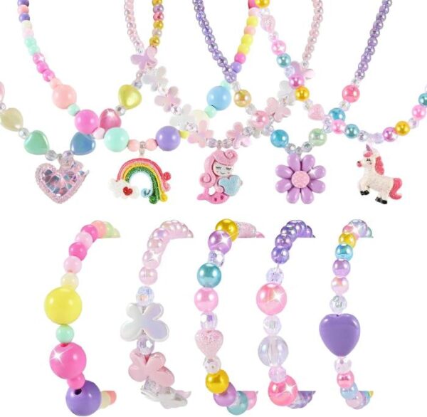 Jewelry making kit with beads for toddlers.