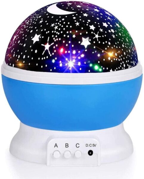Moon and stars nightlight for toddlers.