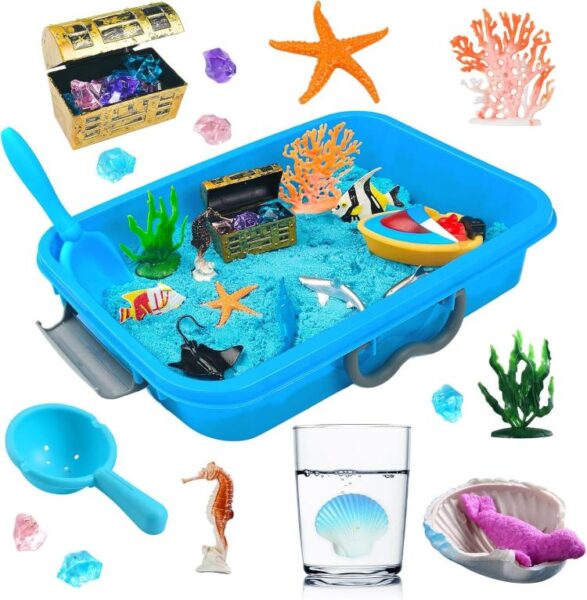 Easy water play activity for toddlers 2 and under using a plastic bin
